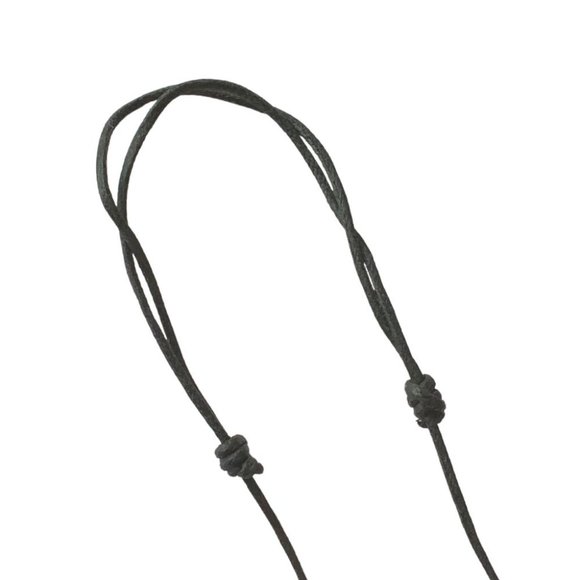 Southwest Bear Fetish w/ Sterling feather on Jet Pendant Adjustable Length NWOT - Picture 5 of 5